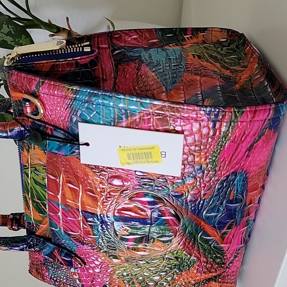 NWT Brahmin Small Caroline Lush Melbourne Satchel Crossbody Bag. - Picture 11 of 12